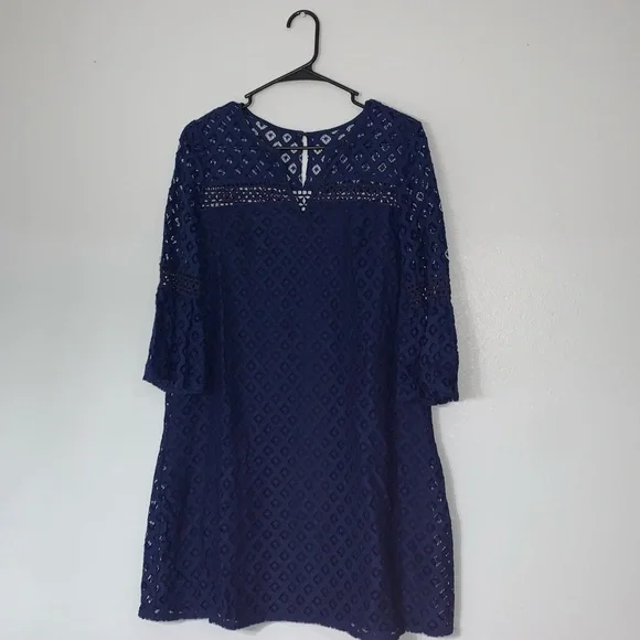 London Times Dresses Navy Lace Dress Poshmark
